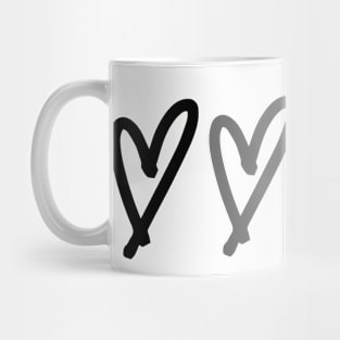 asexual flag hearts Mug